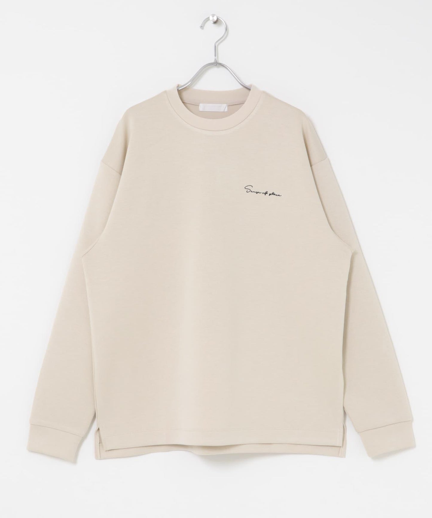 部分色 刺繡加厚長袖T恤