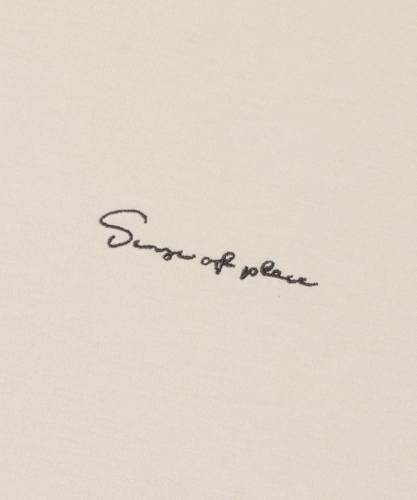 部分色 刺繡加厚長袖T恤