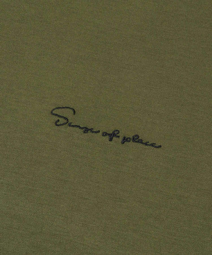 部分色 刺繡加厚長袖T恤