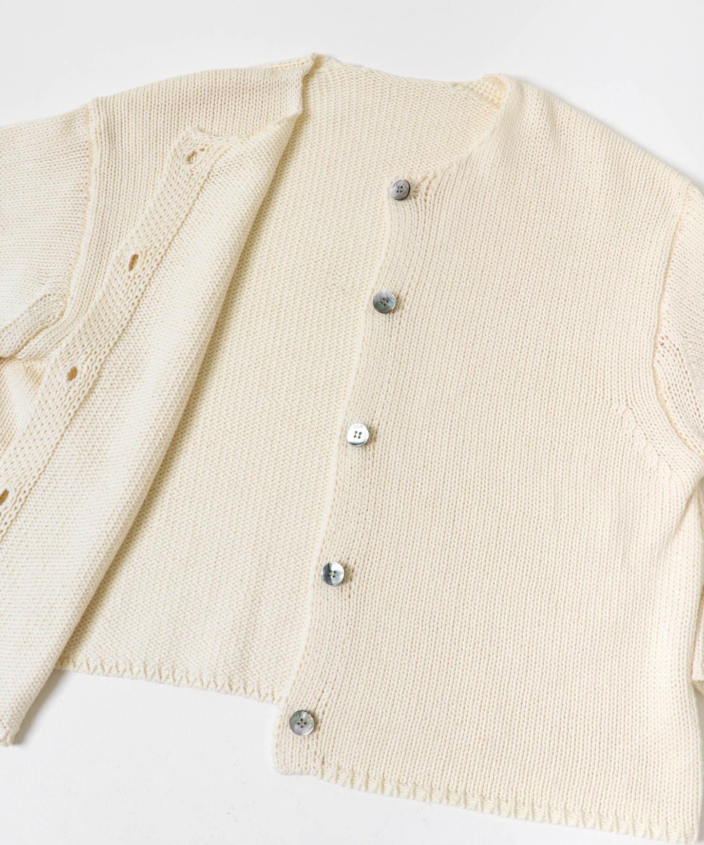 棉質低密度針織短款開衫