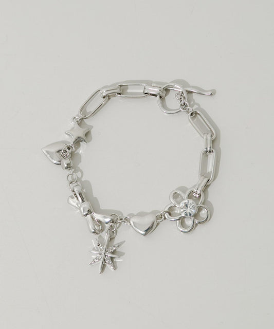 金屬鏈條裝飾T扣手鍊