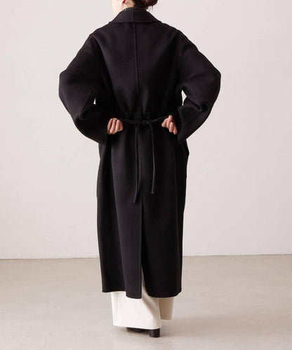 《RRACE》披肩領長款大衣