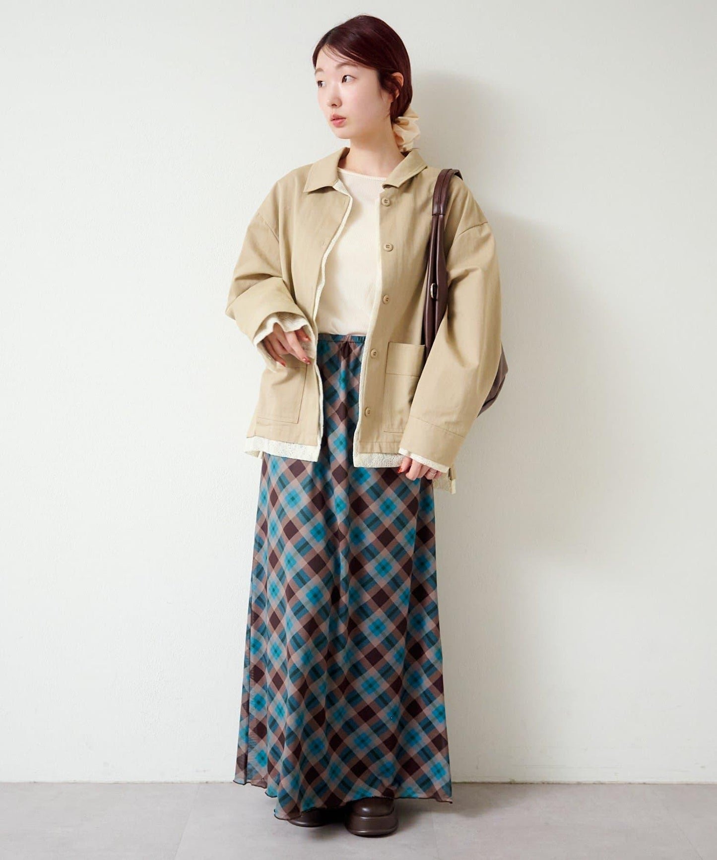 層疊中長款襯衫夾克