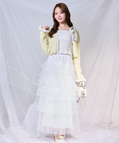 拼色袖針織開衫