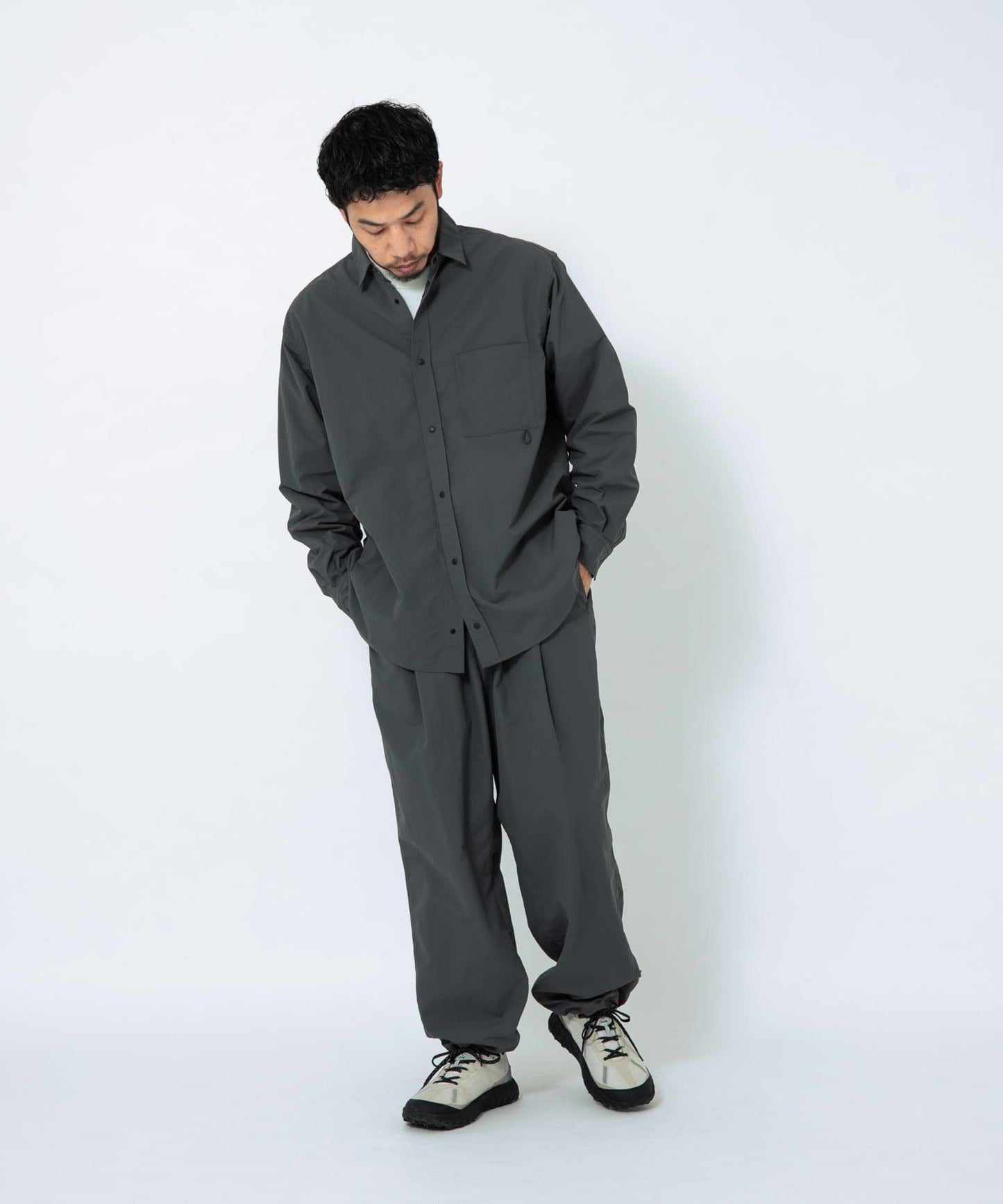 UR TECH尼龍塔夫綢長袖襯衫