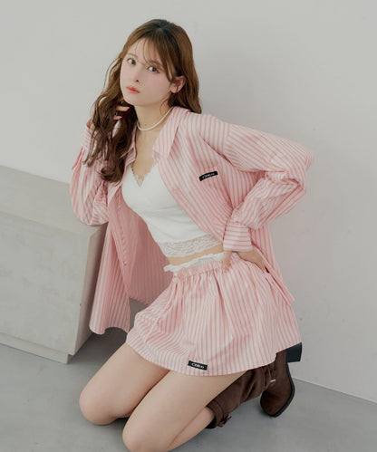 可成套搭配 蕾絲疊搭 傘擺 迷你半身裙