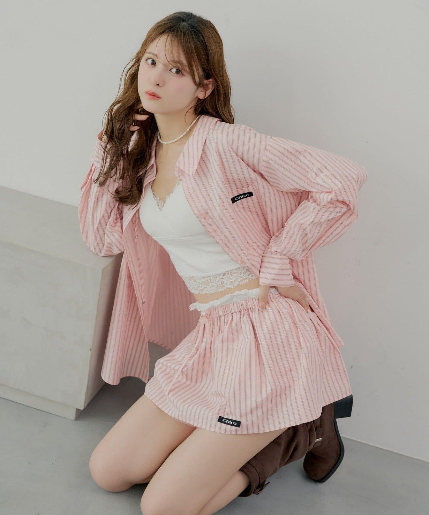 可成套搭配 蕾絲疊搭 傘擺 迷你半身裙