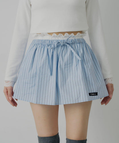 可成套搭配 蕾絲疊搭 傘擺 迷你半身裙