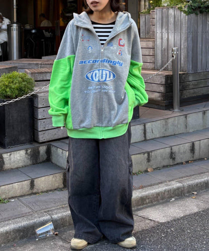 【SOUNDS GOOOOD】毛圈拼接連帽衛衣