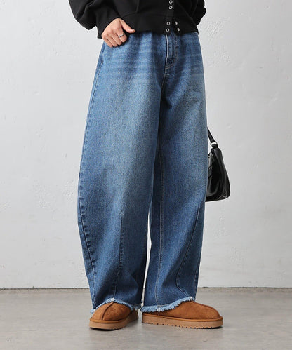 【復刻】弧形牛仔褲