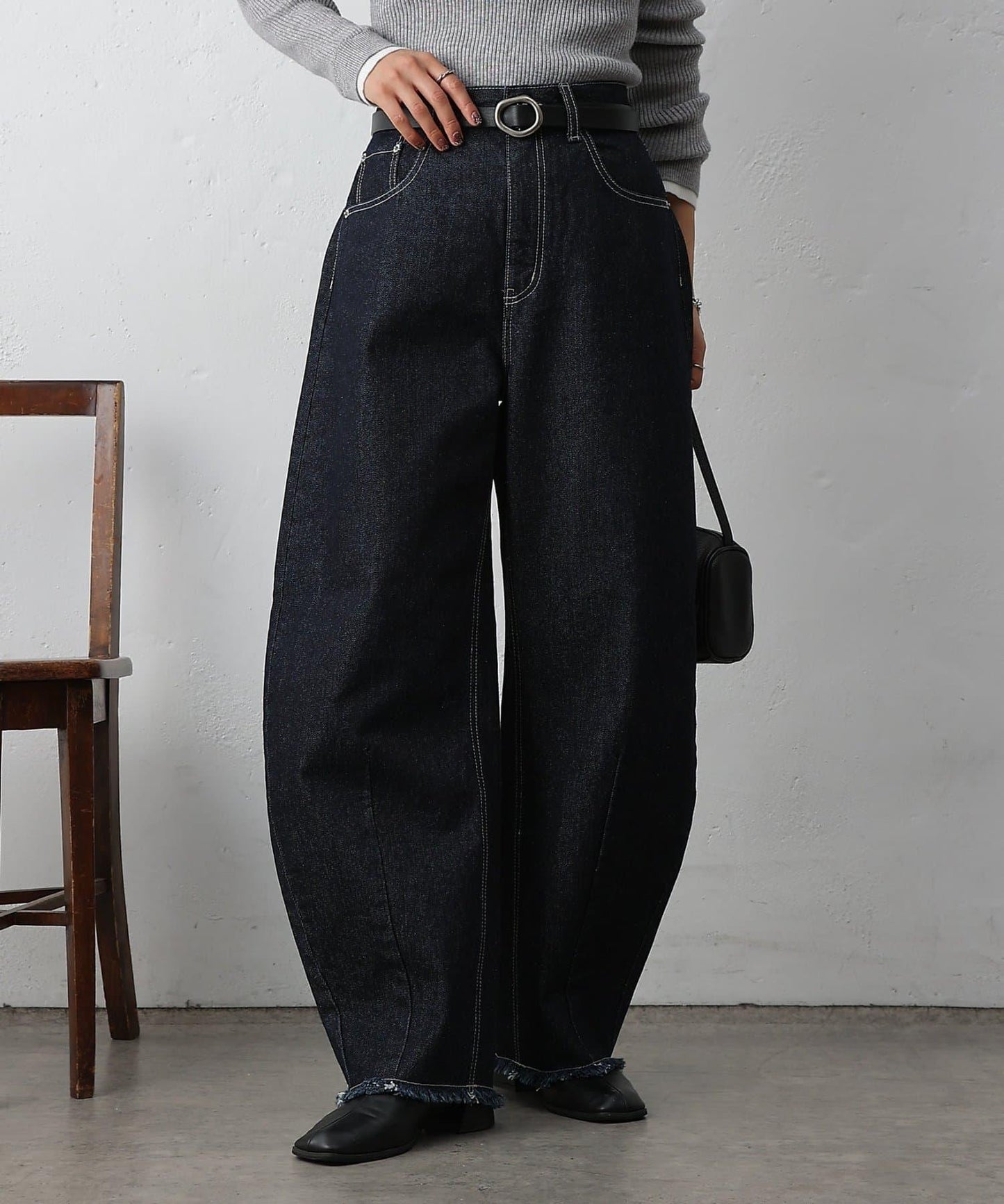 【復刻】弧形牛仔褲