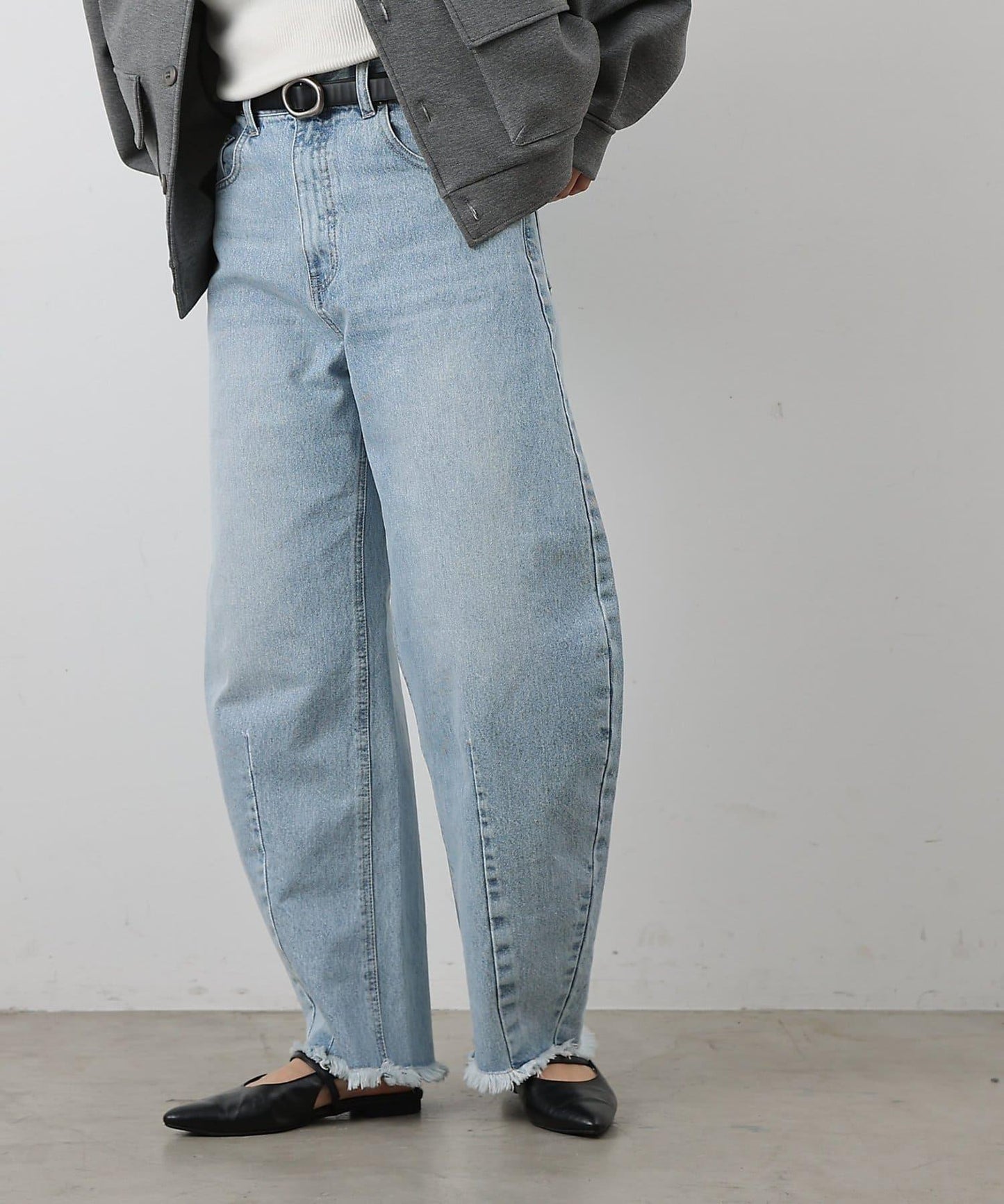 【復刻】弧形牛仔褲