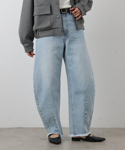 【復刻】弧形牛仔褲