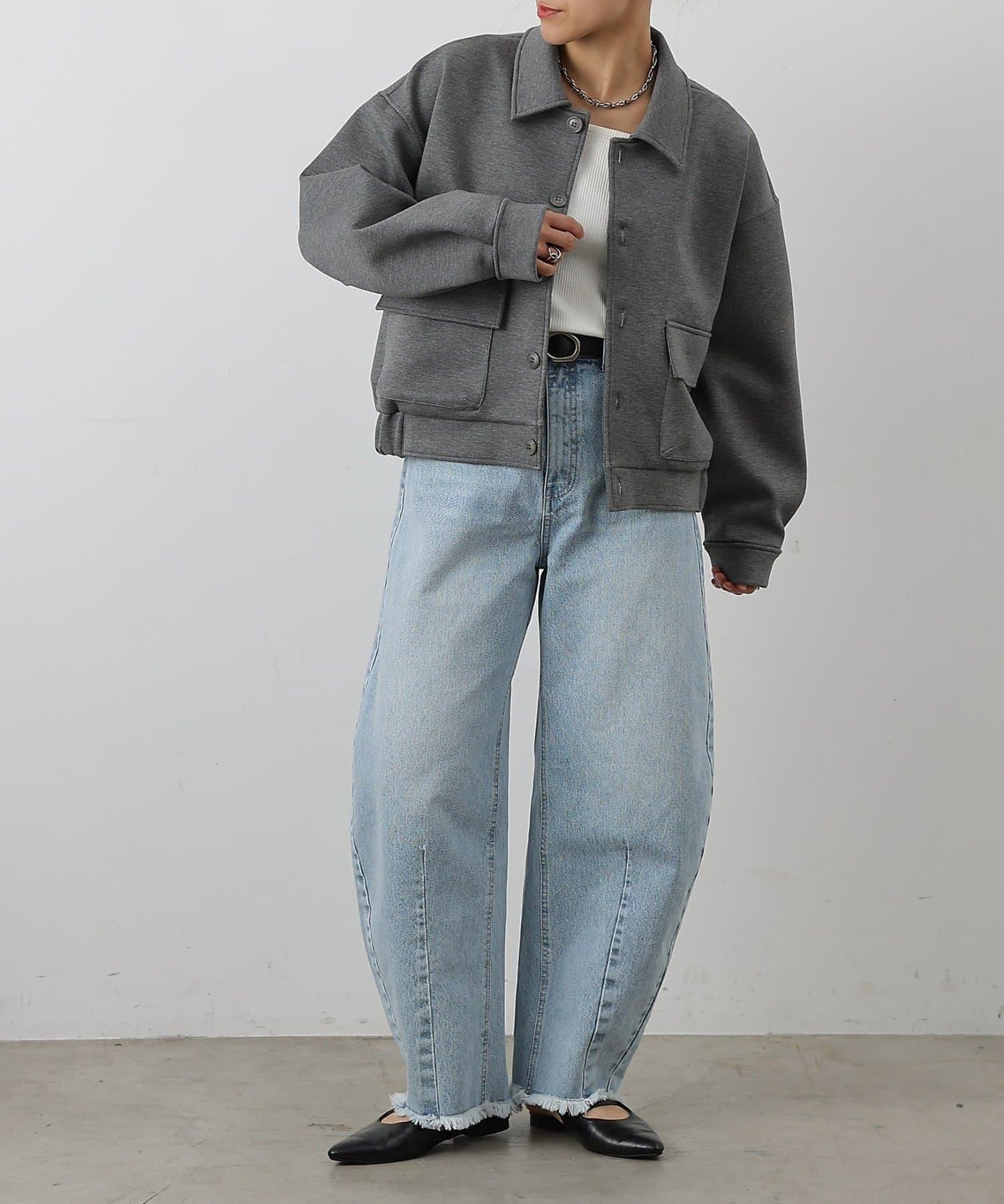 【復刻】弧形牛仔褲