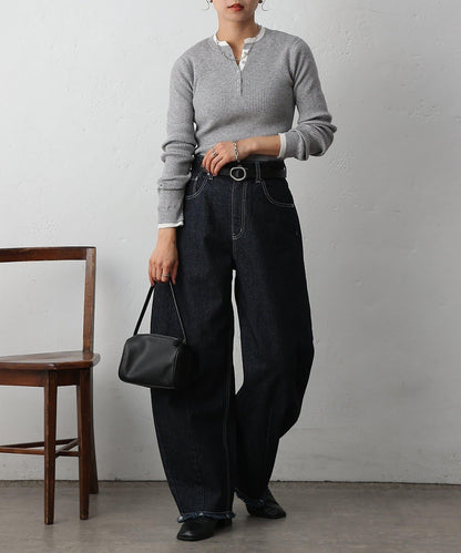 【復刻】弧形牛仔褲