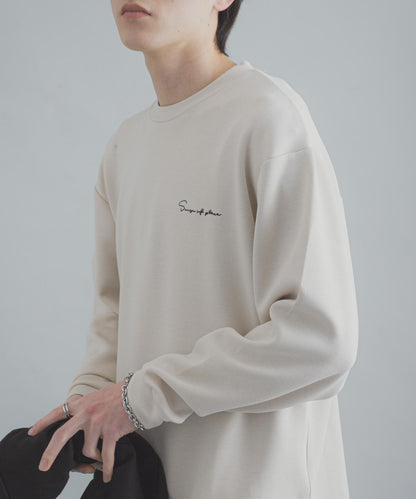 部分色 刺繡加厚長袖T恤