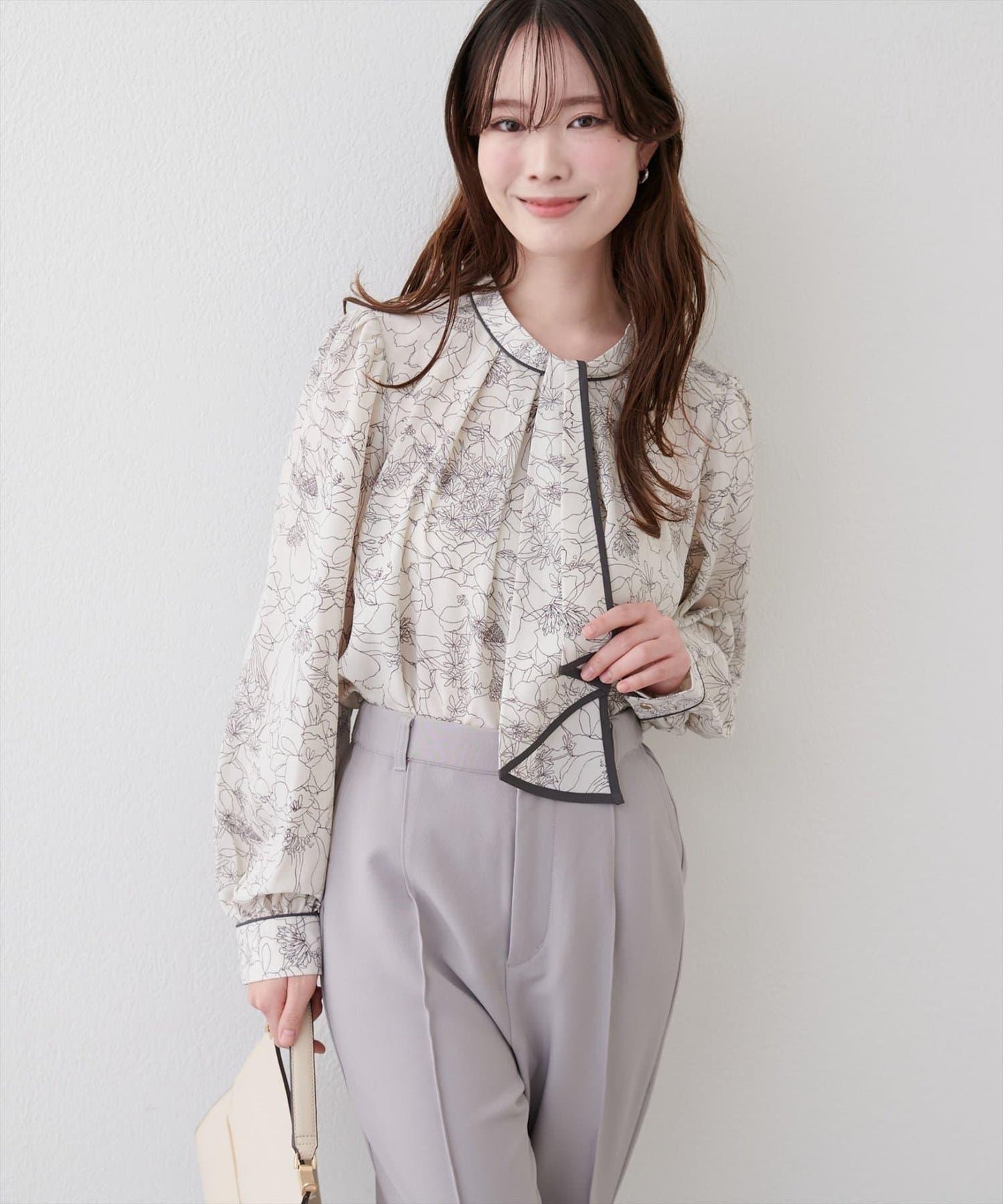 拼色蝴蝶結兩穿襯衫