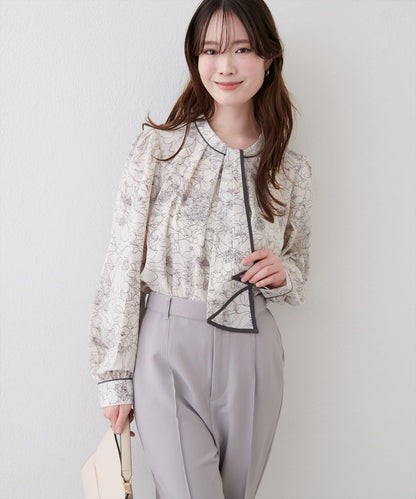 拼色蝴蝶結兩穿襯衫