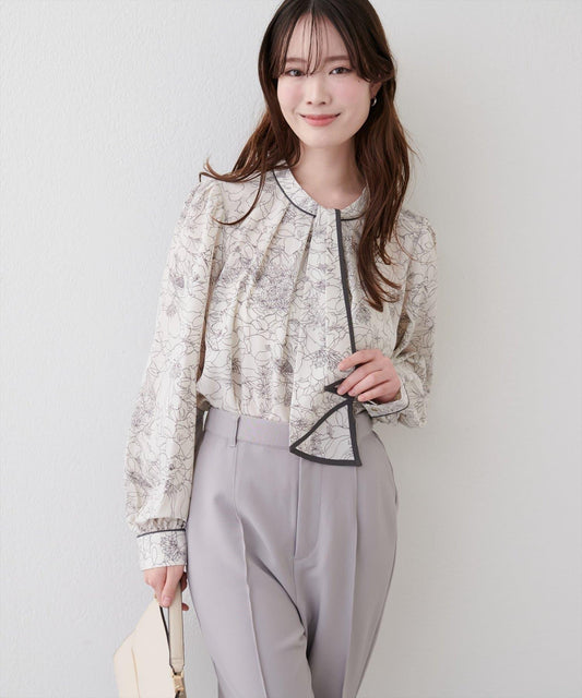 拼色蝴蝶結兩穿襯衫