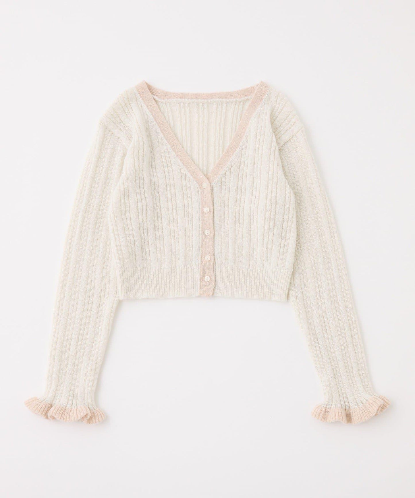 拼色袖針織開衫