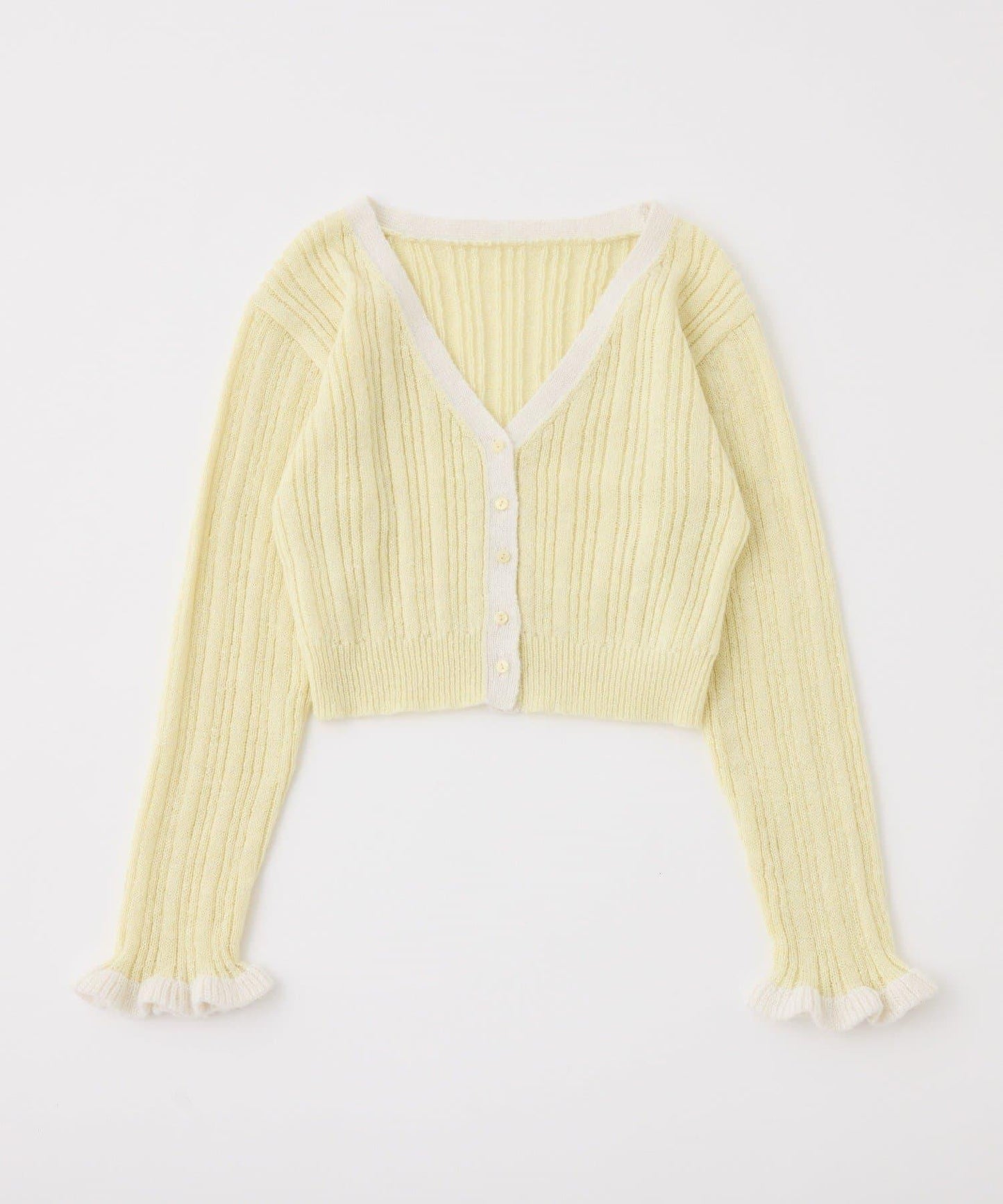 拼色袖針織開衫