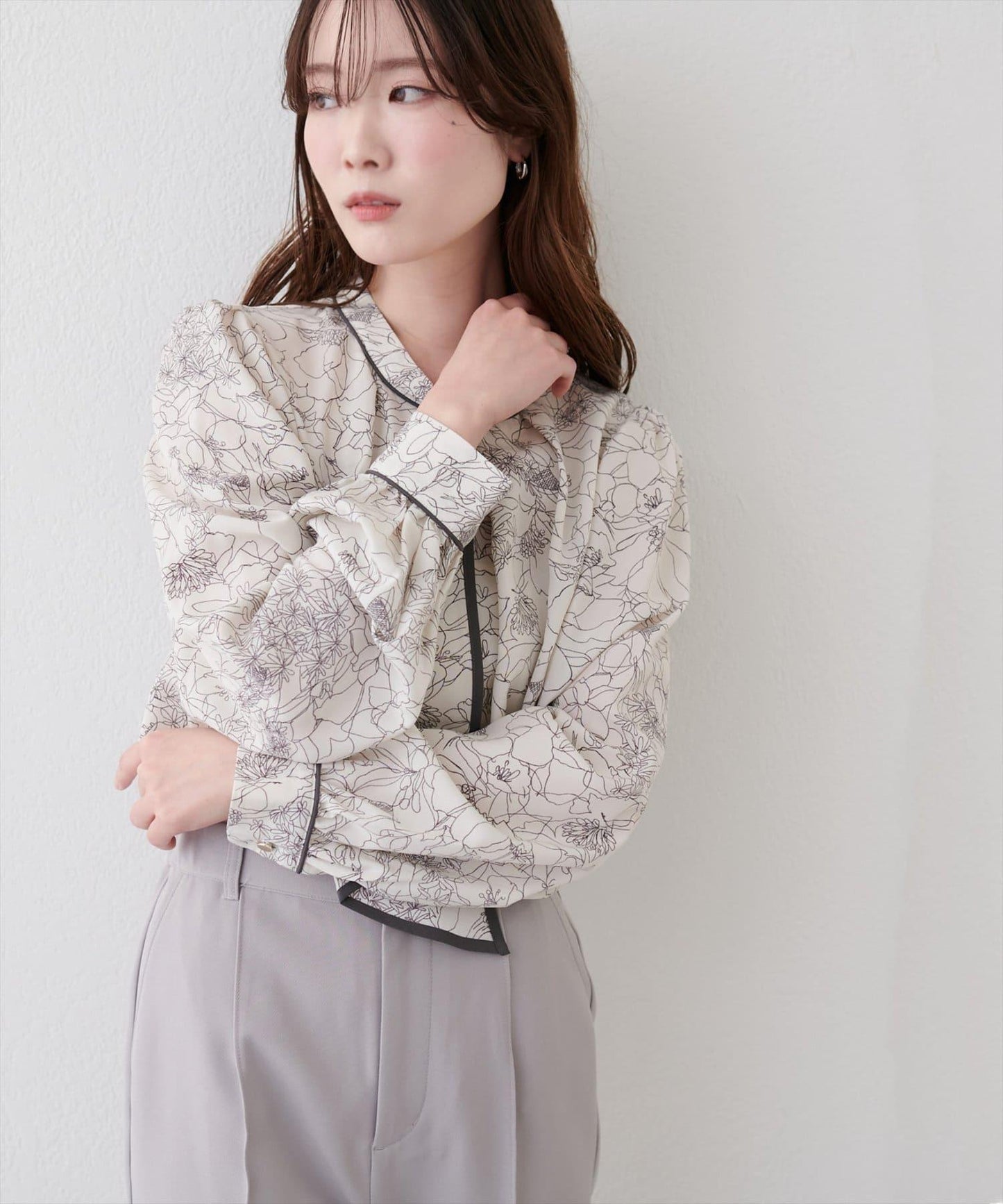 拼色蝴蝶結兩穿襯衫