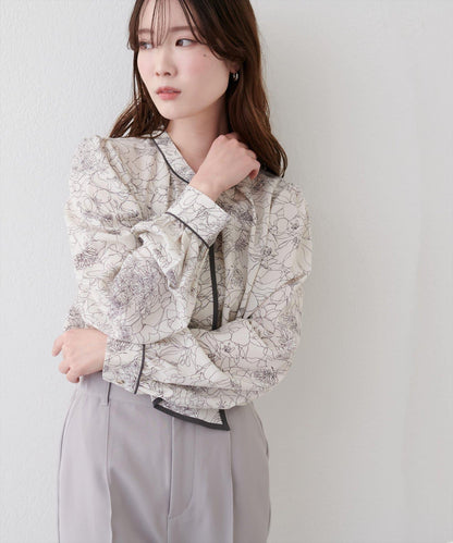 拼色蝴蝶結兩穿襯衫