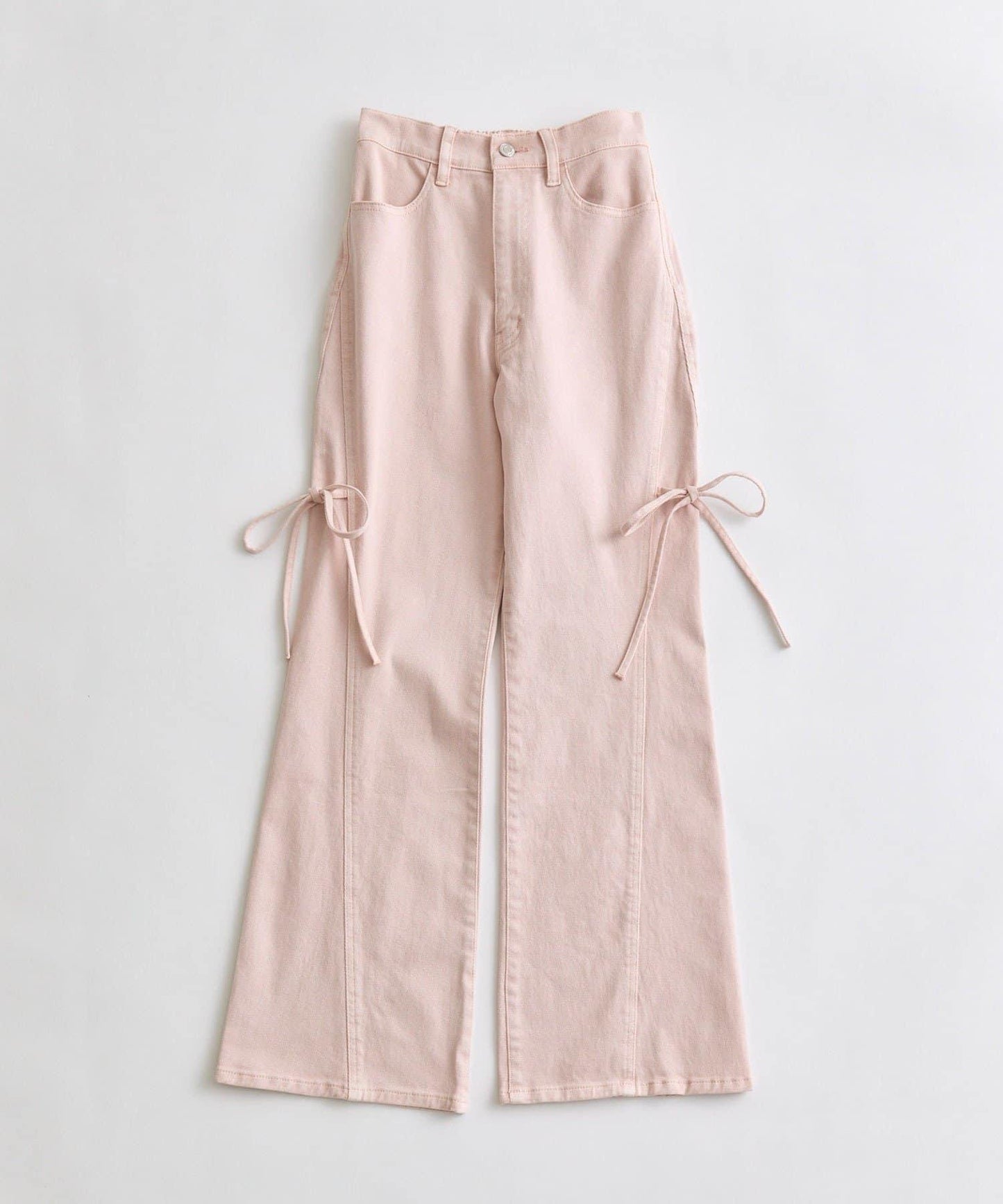 美腿彈力喇叭牛仔褲