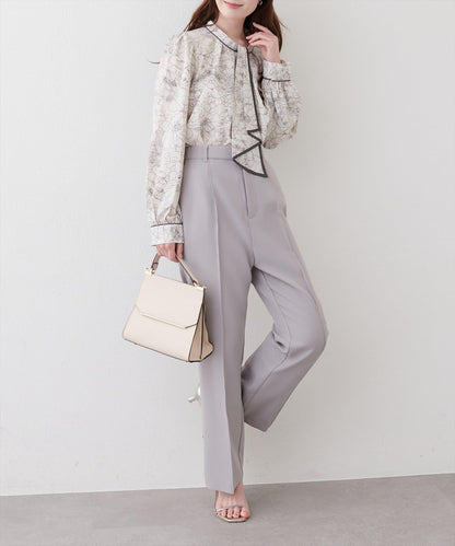 拼色蝴蝶結兩穿襯衫