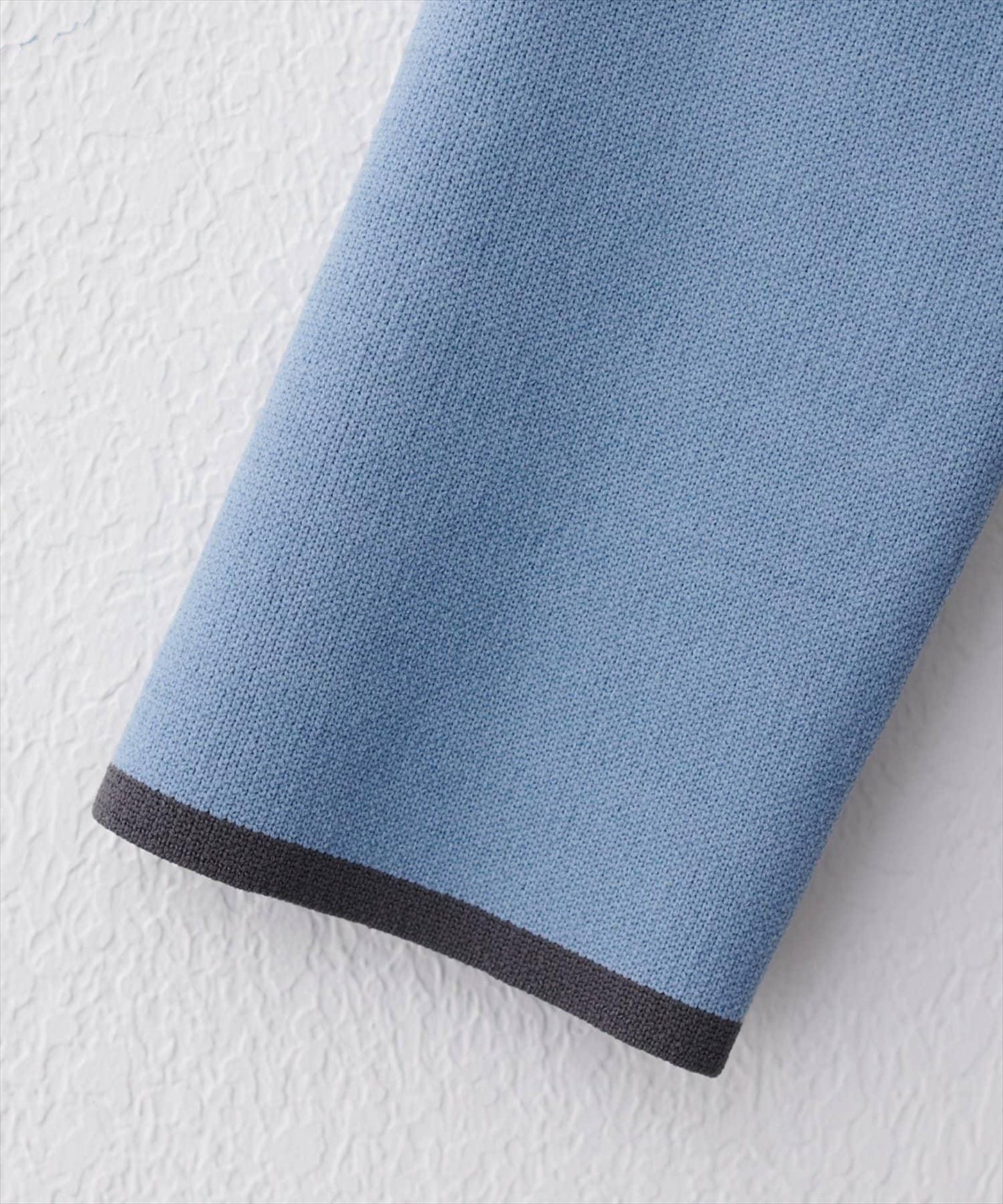 袖口拼色短款開衫