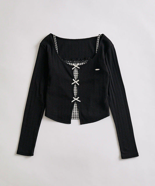 顯瘦蝴蝶結上衣