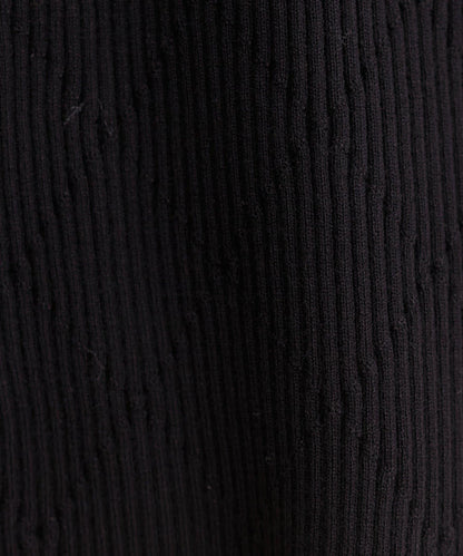 菱形圖案高領羅紋針織衫