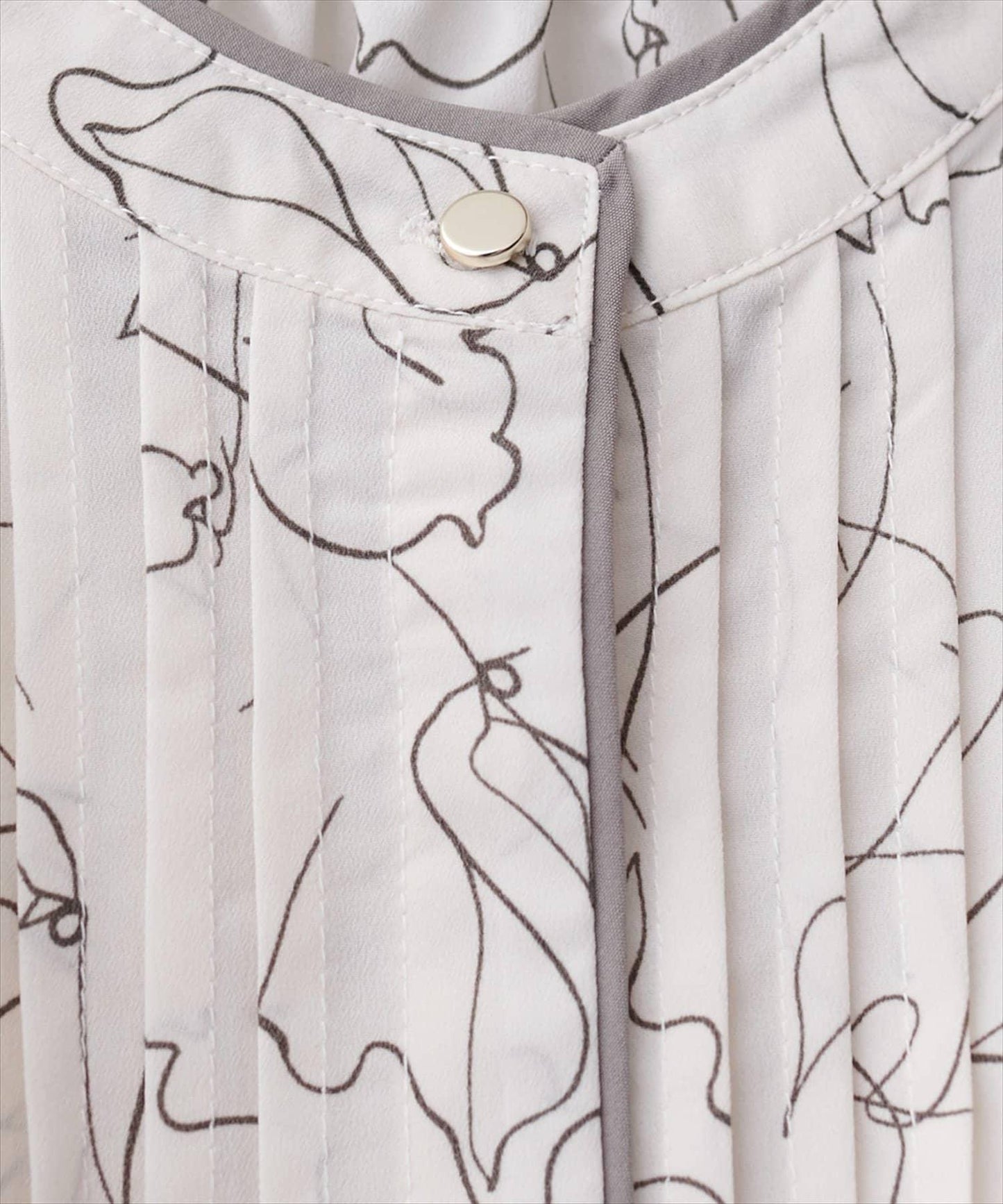 拼色滾邊褶皺女襯衫