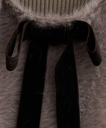 露背荷葉邊吊帶背心+針織連衣裙