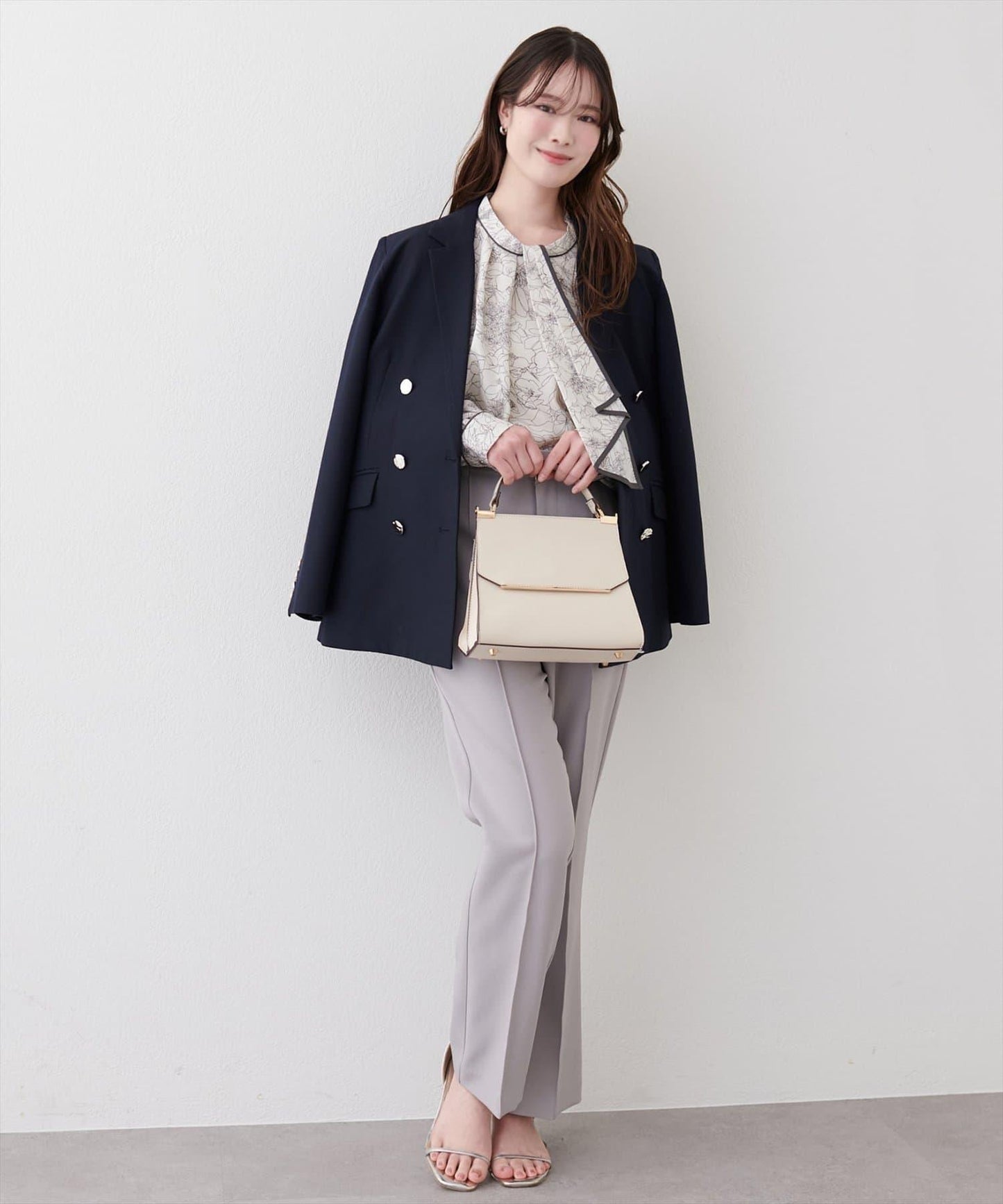 拼色蝴蝶結兩穿襯衫