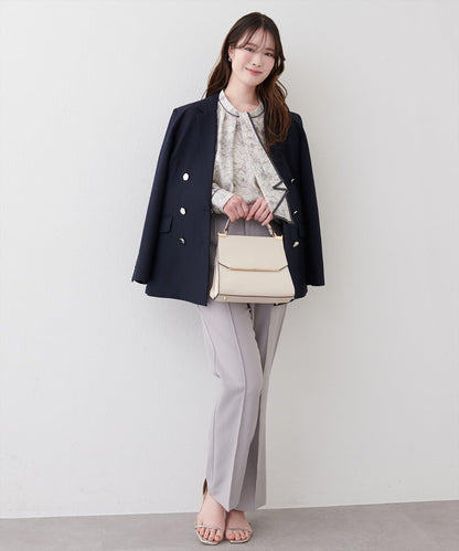 拼色蝴蝶結兩穿襯衫