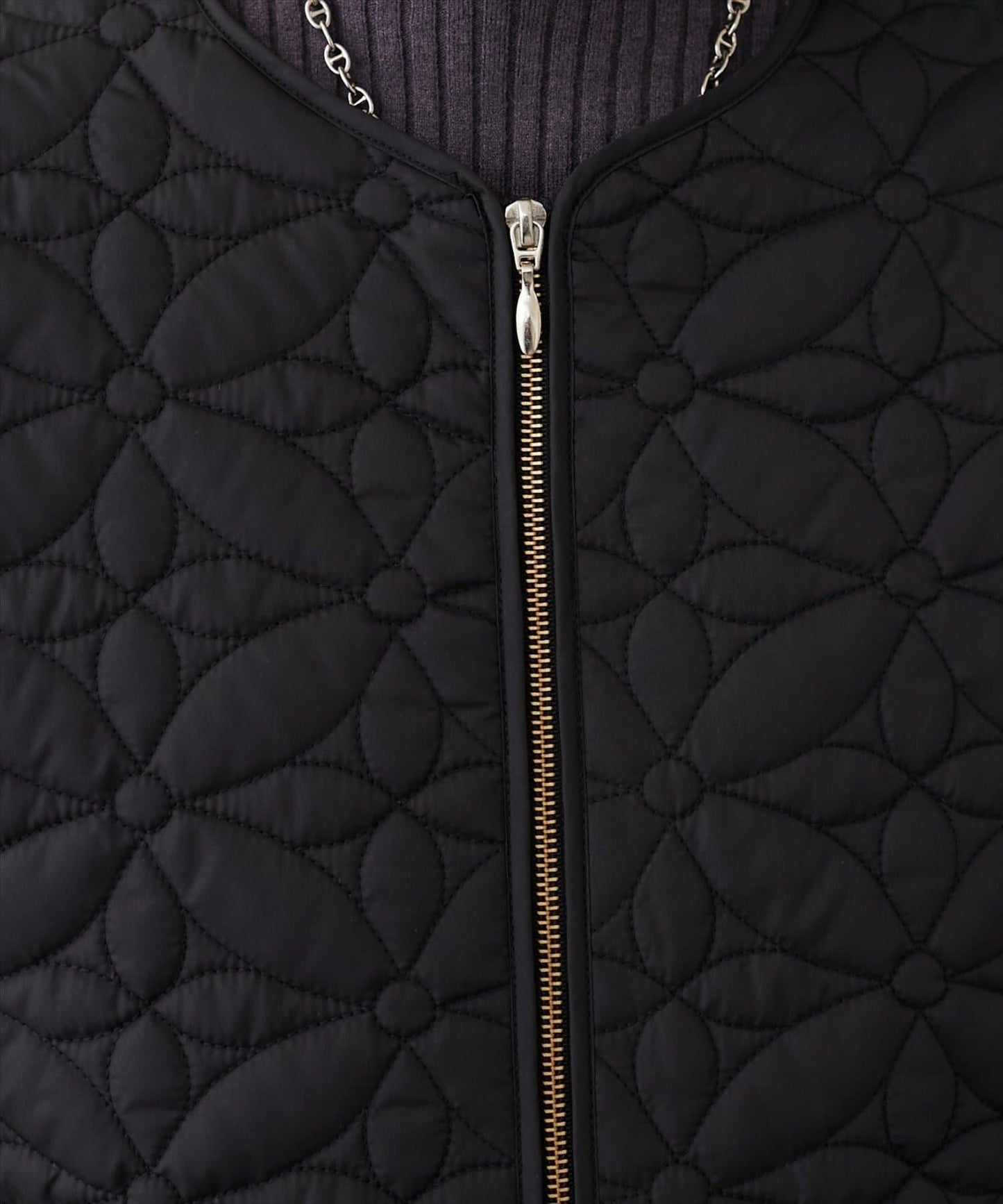 花卉絎縫荷葉邊短外套