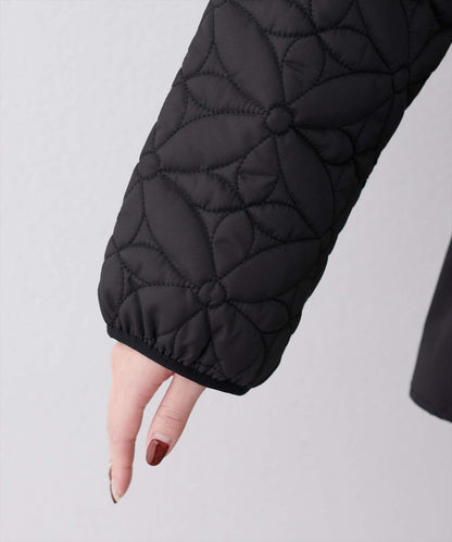 花卉絎縫荷葉邊短外套