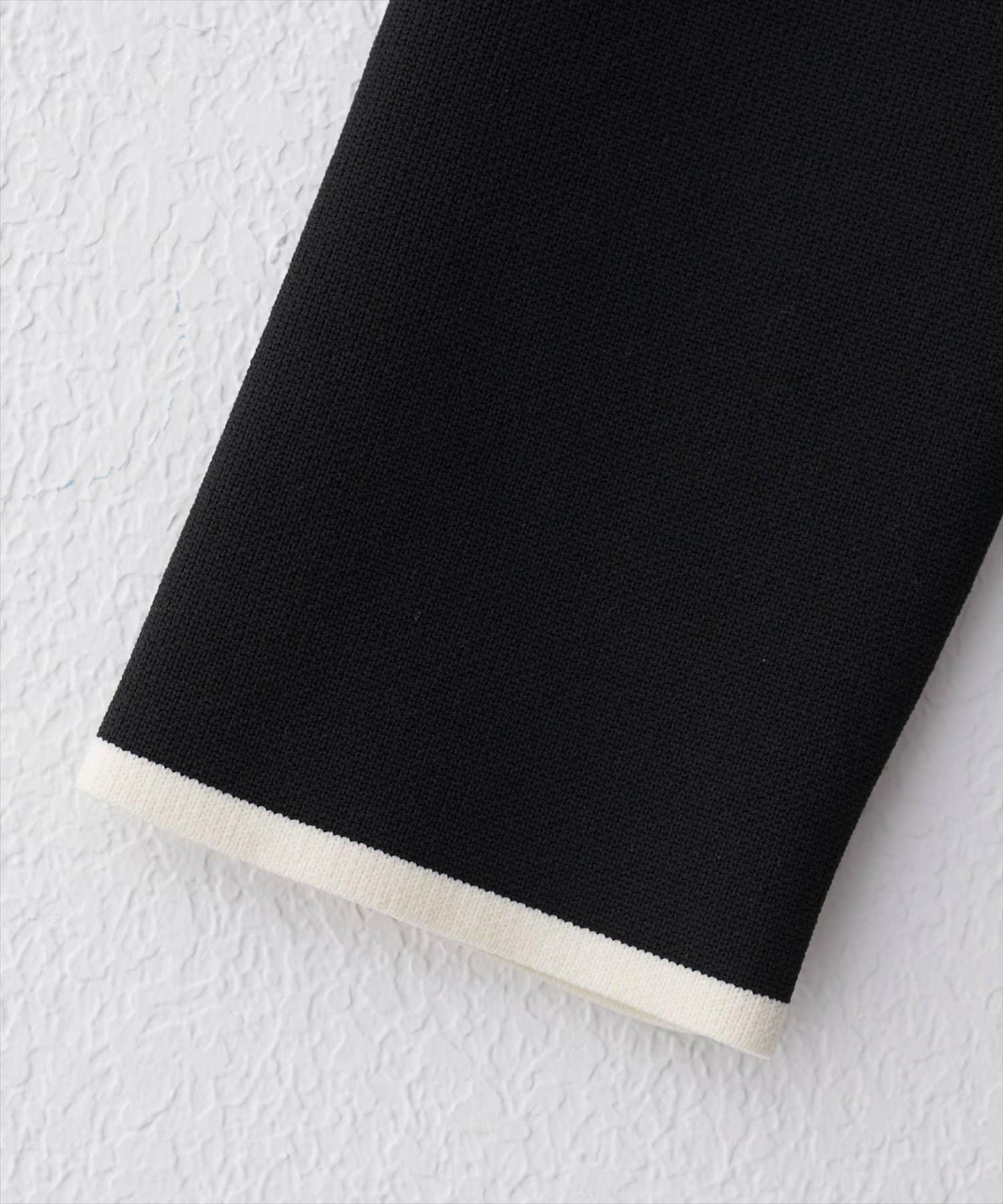 袖口拼色短款開衫