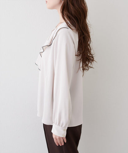 前荷葉邊襯衫