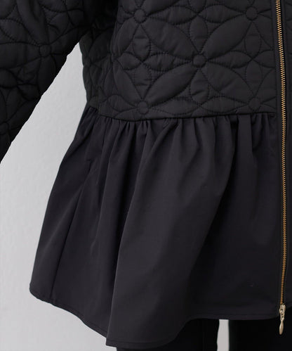 花卉絎縫荷葉邊短外套