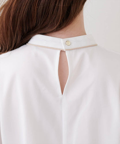 拼色蝴蝶結兩穿襯衫