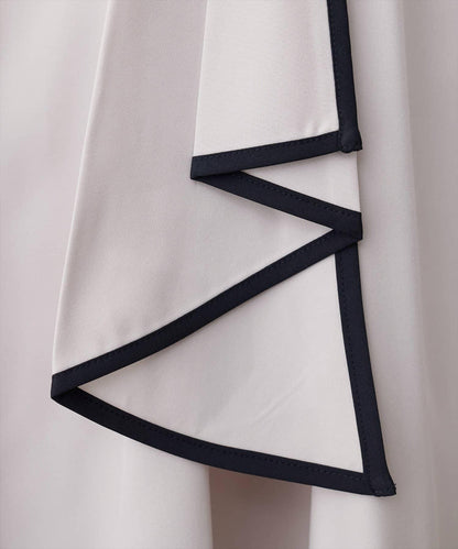 拼色蝴蝶結兩穿襯衫