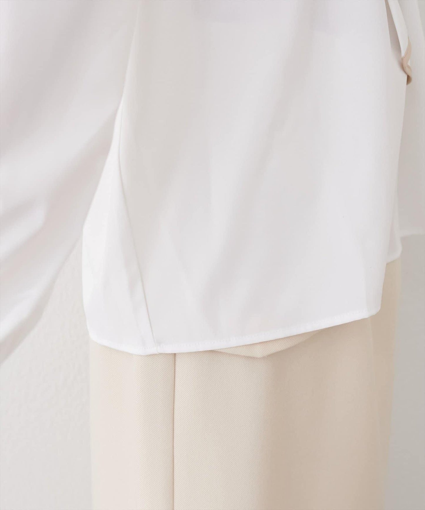 拼色蝴蝶結兩穿襯衫