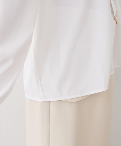 拼色蝴蝶結兩穿襯衫