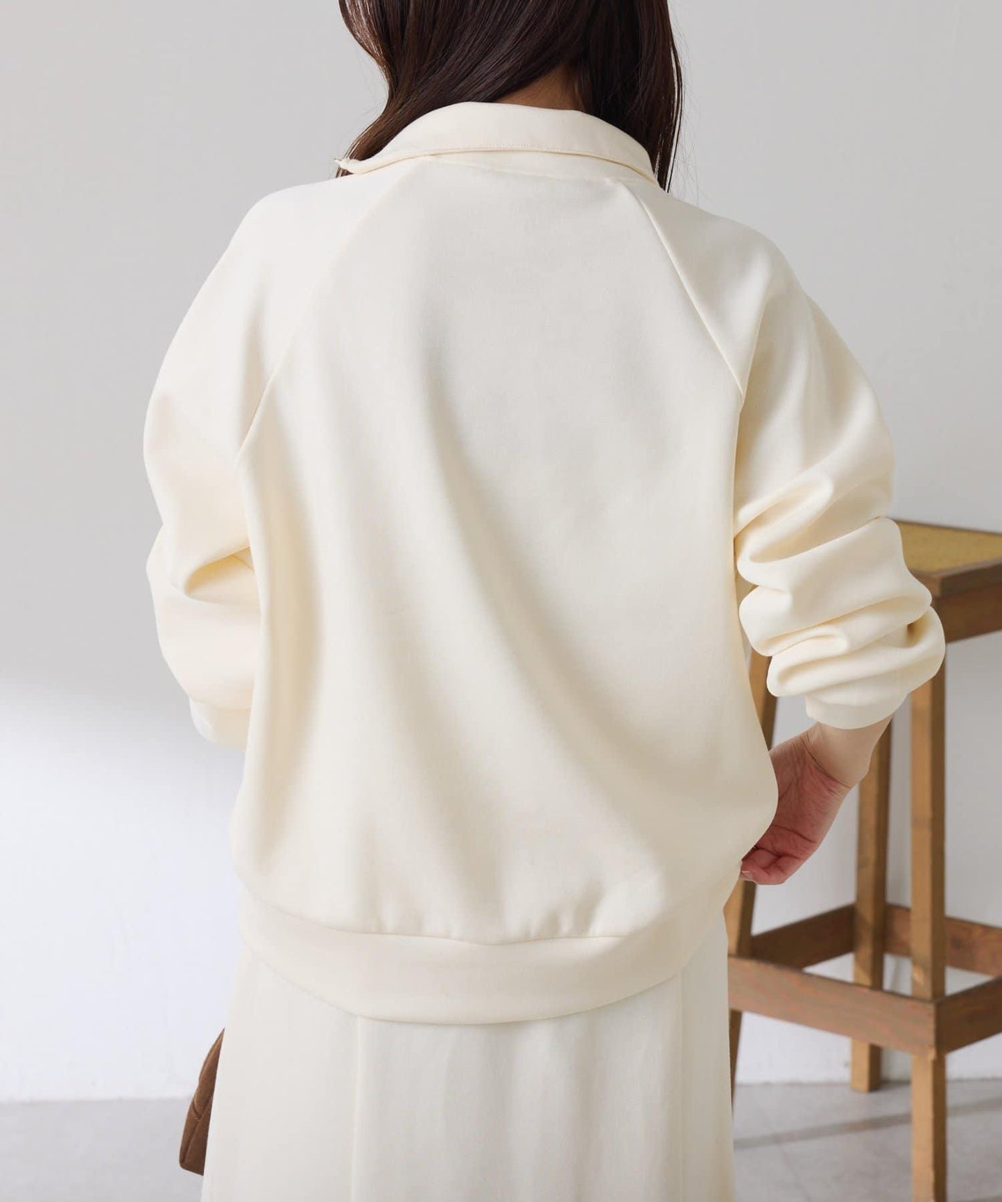 【舒適/百搭】不對稱半拉鍊套裝