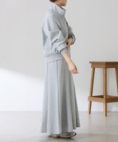 【舒適/百搭】不對稱半拉鍊套裝