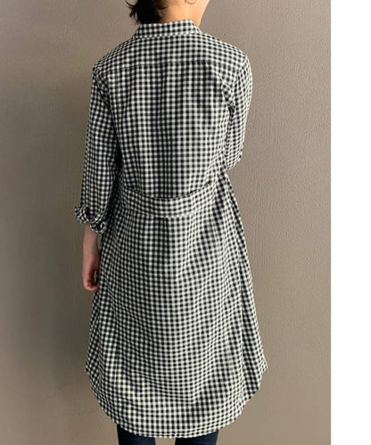 格紋襯衫連衣裙