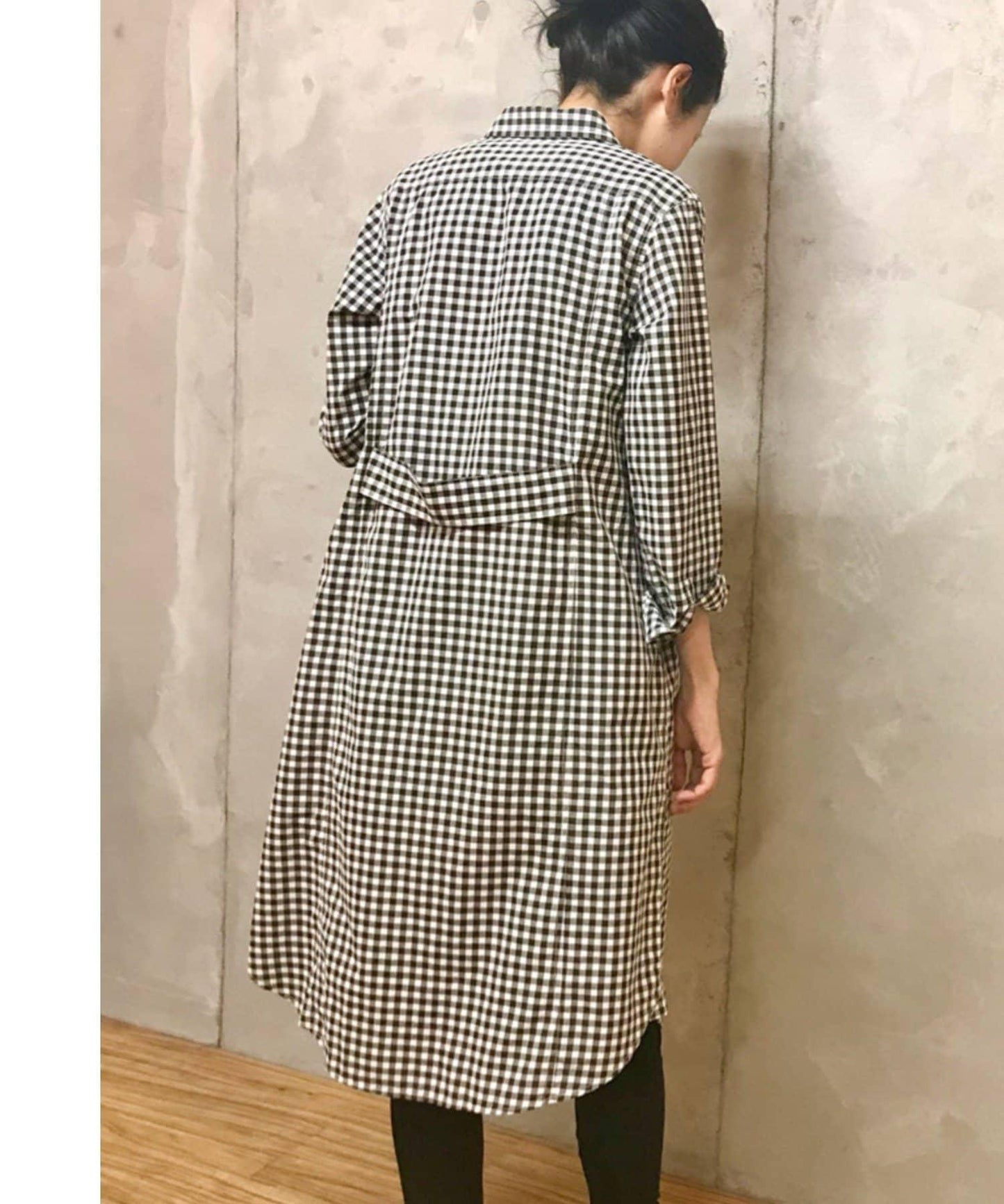 格紋襯衫連衣裙