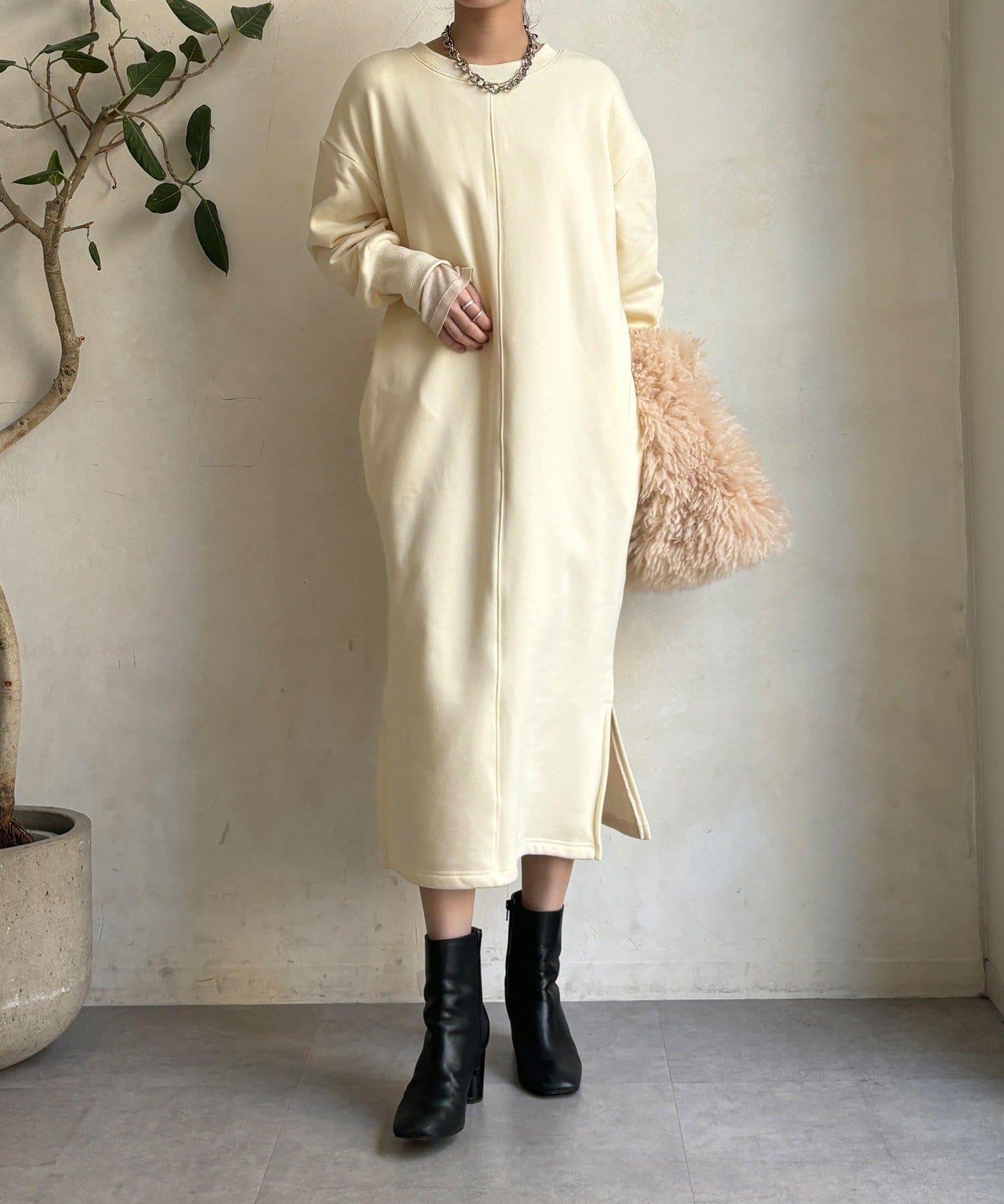 加絨衛衣連衣裙